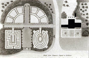 Plan of site of Henry VII Lodge in 1816